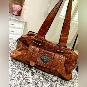 Vintage Brown Leather Tote